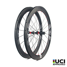 U shape 45mm depth  Hand-built 700C carbon 25mm wide clincher road bicycle wheels for tubeless compatible
